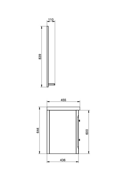 Зеркало (99х84)  ASB-Woodline Кастелло 100 12045 (бежевый)